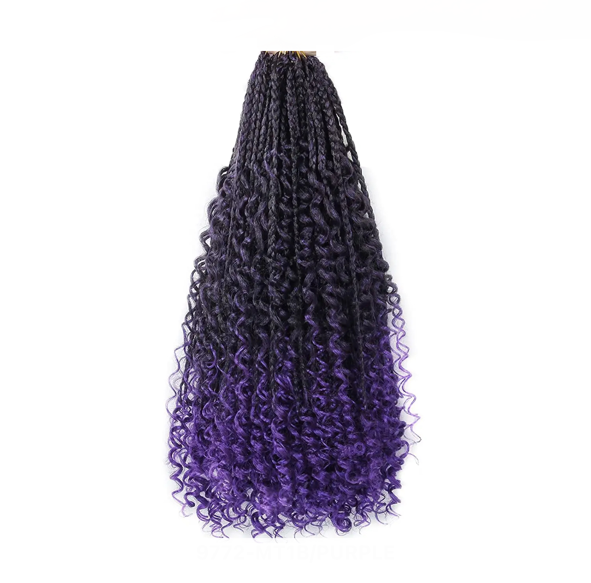 Bohemian Crochet Braids #1B/Purple - Ombre: Black / Purple