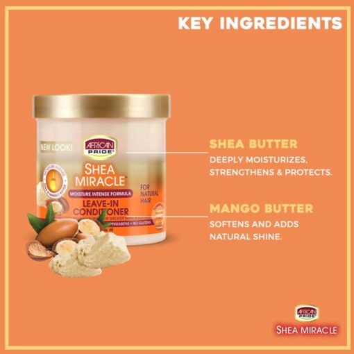 African Pride Shea Miracle Leave-In Conditioner for Natural Hair 425g (15oz)