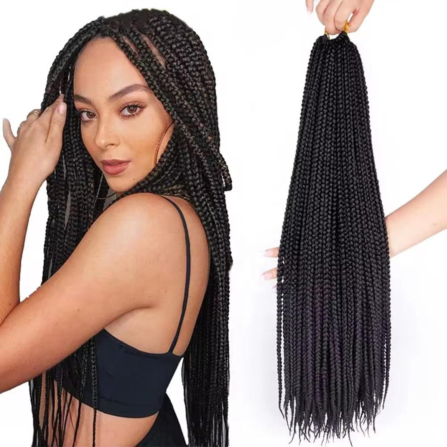 Crochet Box Braids #1B/27 - Ombre: Black / Blonde
