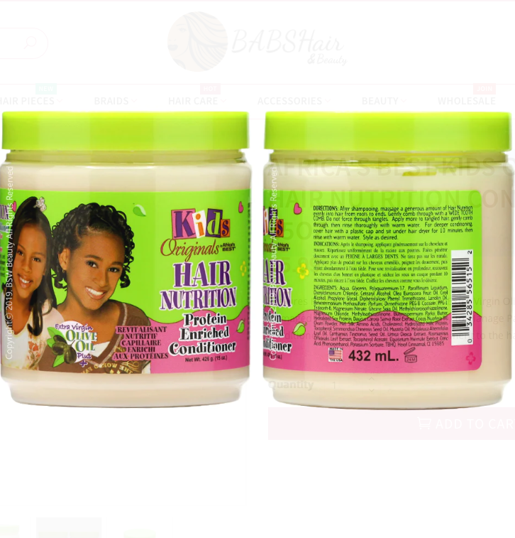 Africa's Best Kids Originals Hair Nutrition Protein Enriched Conditioner 426g (15oz)