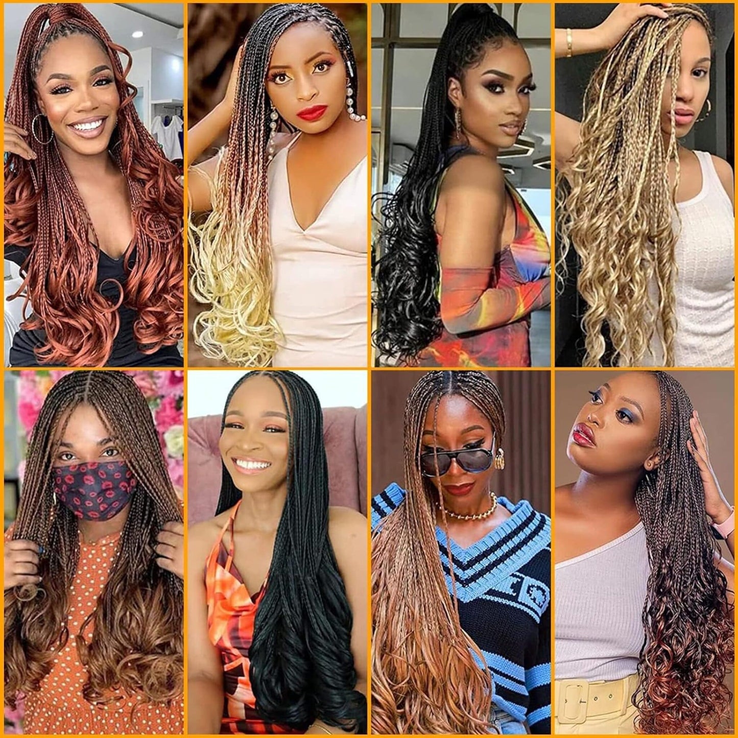 French Curls Wavy Crochet Braid #T33 - Ombre: Dark Brown / Brown