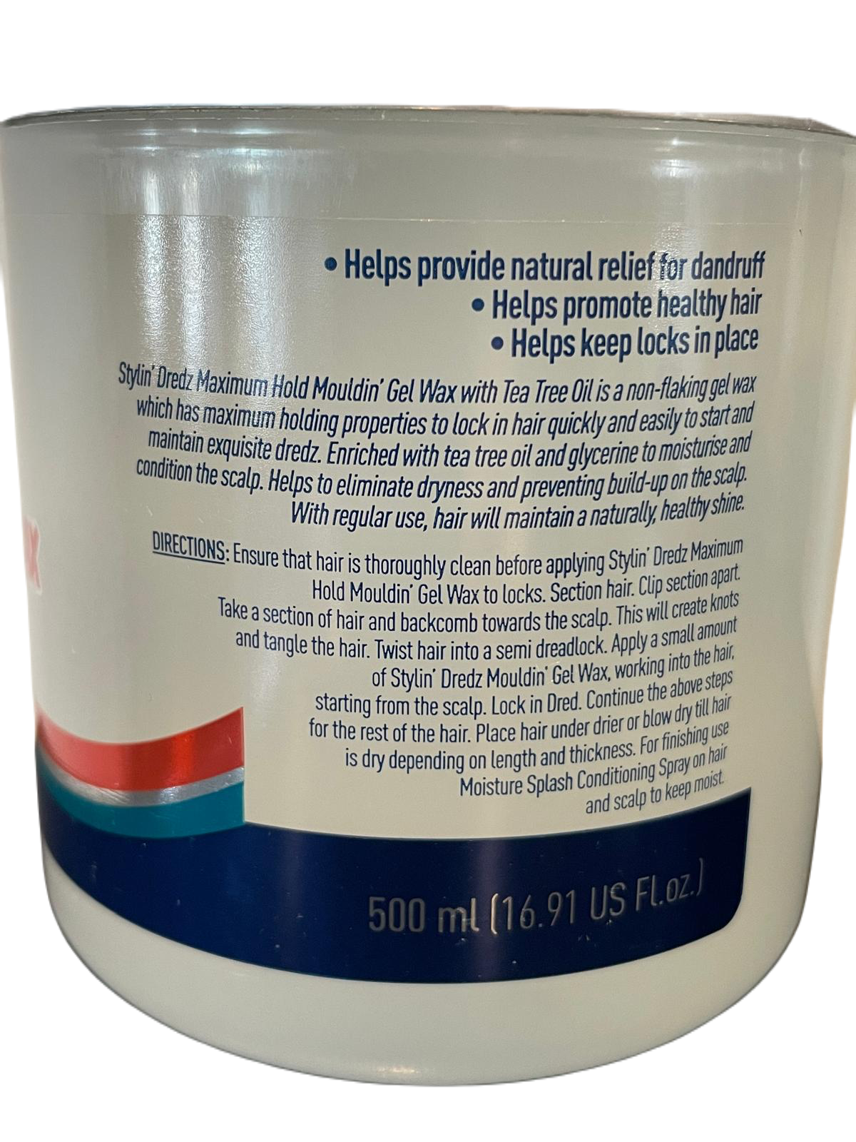 Stylin' Dredz Mouldin' Gel Wax Clear 500ml (16.91oz)