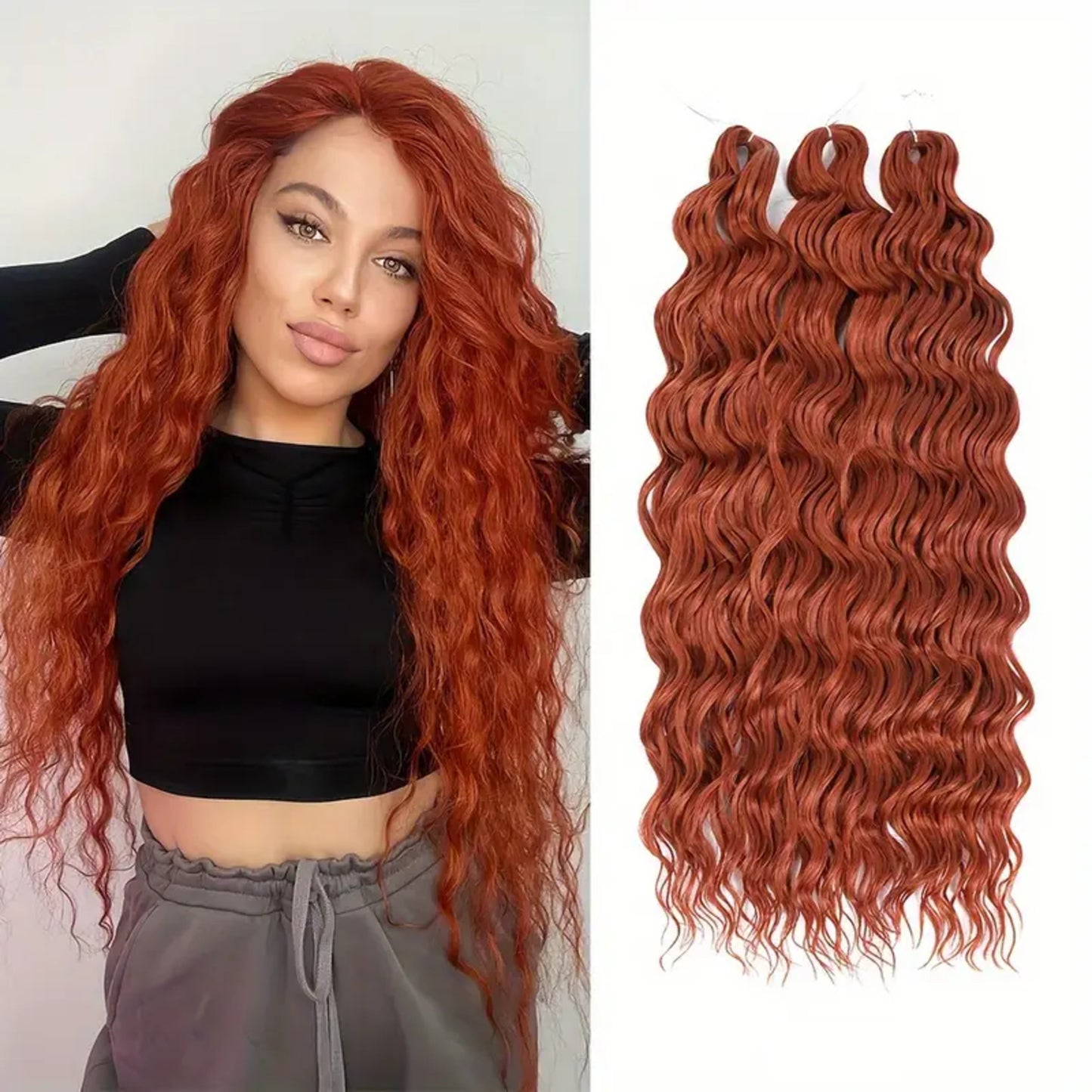 Wavy Goddess Deep Curly Braiding Hair #1B - Black