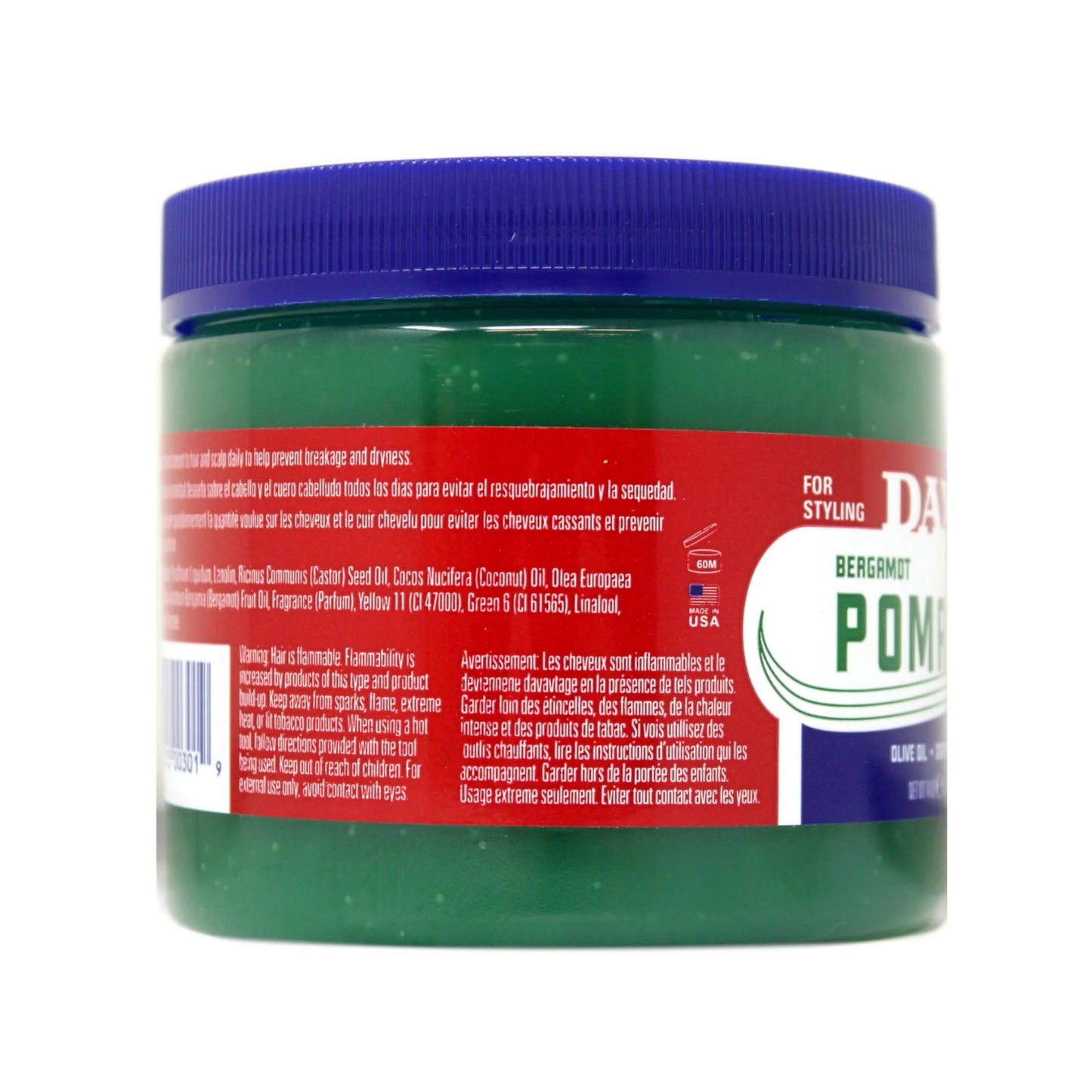 Dax Bergamot Pomade for Styling with Olive Oil & Castor Oil 397g (14oz)