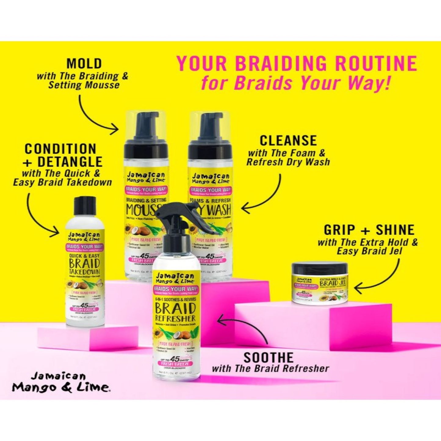 Jamaican Mango & Lime Quick & Easy Braid Takedown 237ml (8oz)