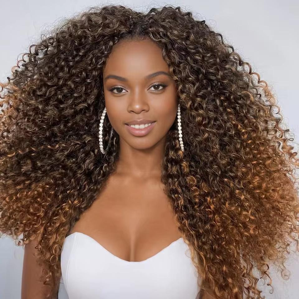 Kinky Curly Marley Bob Crochet Braids #27/613 - Ombre: Blonde / Light Blonde