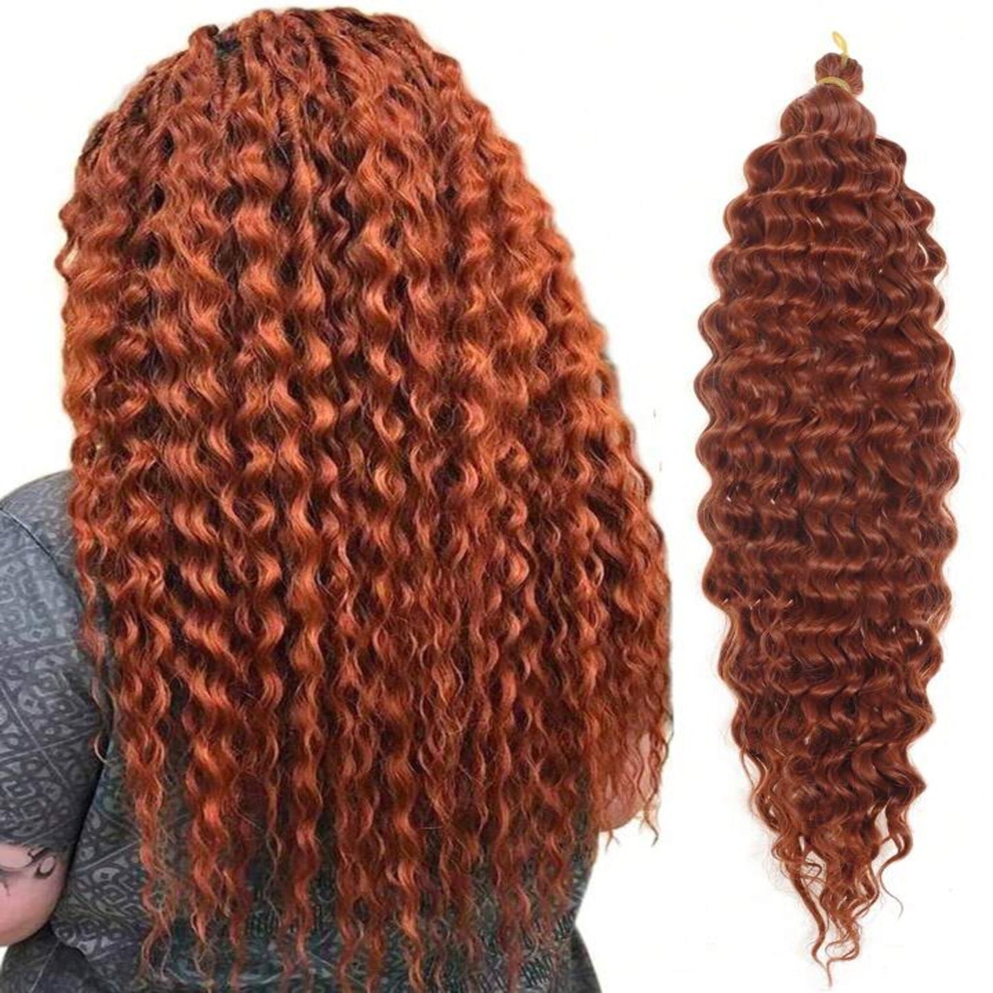 Ocean Wave Crochet Hair #1B/BUG - Ombre: Black / Burgundy