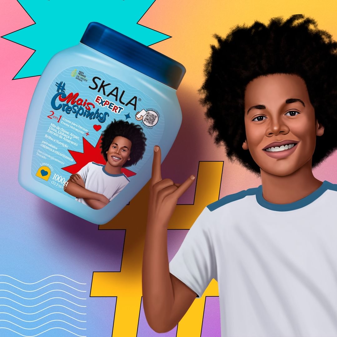 Skala Mais Crespinhos Hair Treatment 2 in 1 + Leave-In 1kg (35.2oz)