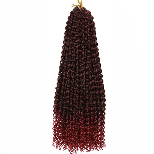 Passion Twist Water Wave Crochet Hair #1B/BUG - Ombre: Black / Burgundy