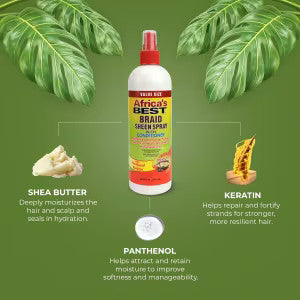Africa's Best Braid Sheen Spray with Conditioner 355ml (12oz)