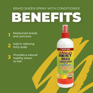 Africa's Best Braid Sheen Spray with Conditioner 355ml (12oz)