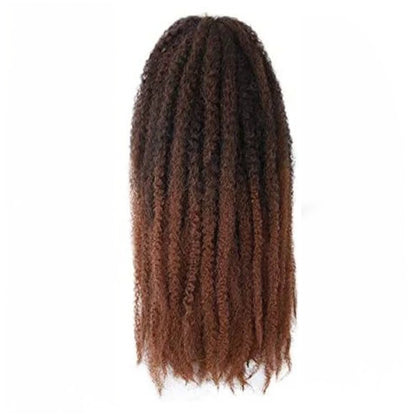 Afro Kinky / Marley Braid Twist Crochet Hair #1B/30 - Ombre: Black / Copper Brown