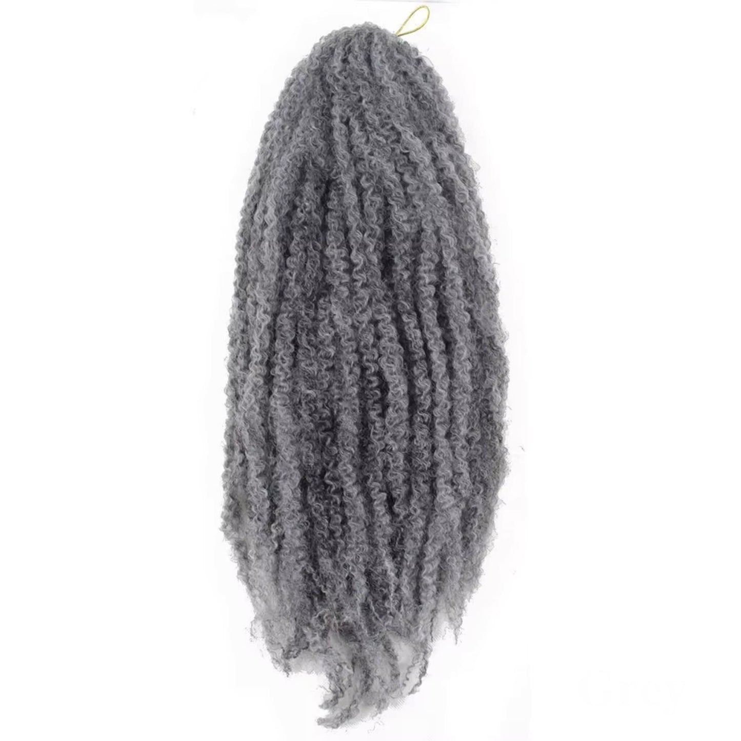 Afro Kinky / Marley Braid Twist Crochet Hair #GREY - Grey