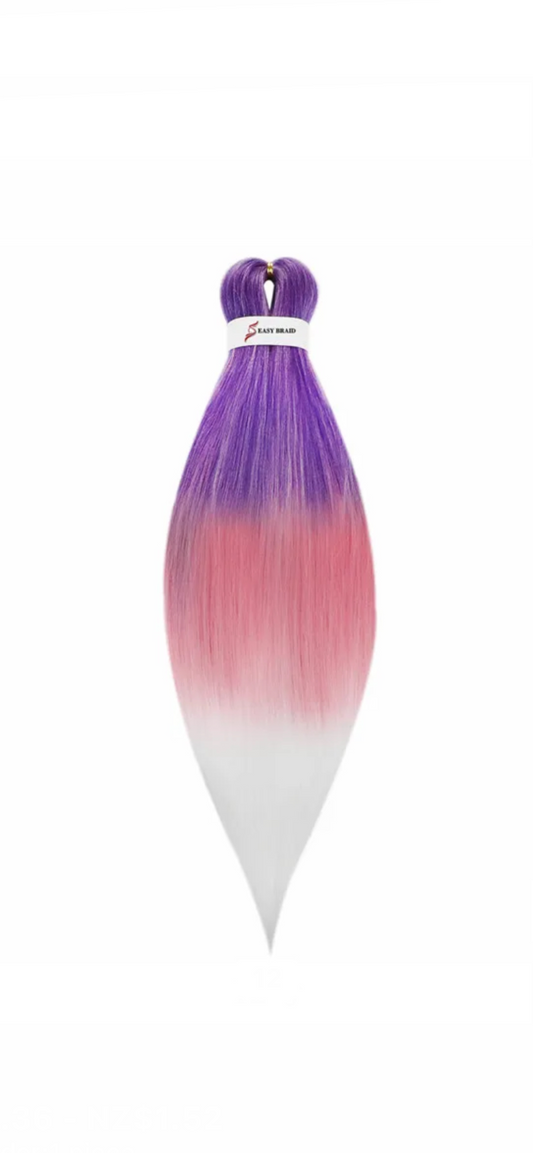 Braiding hair extensions - Best Hair #12 - Ombre: Purple / Pink / White