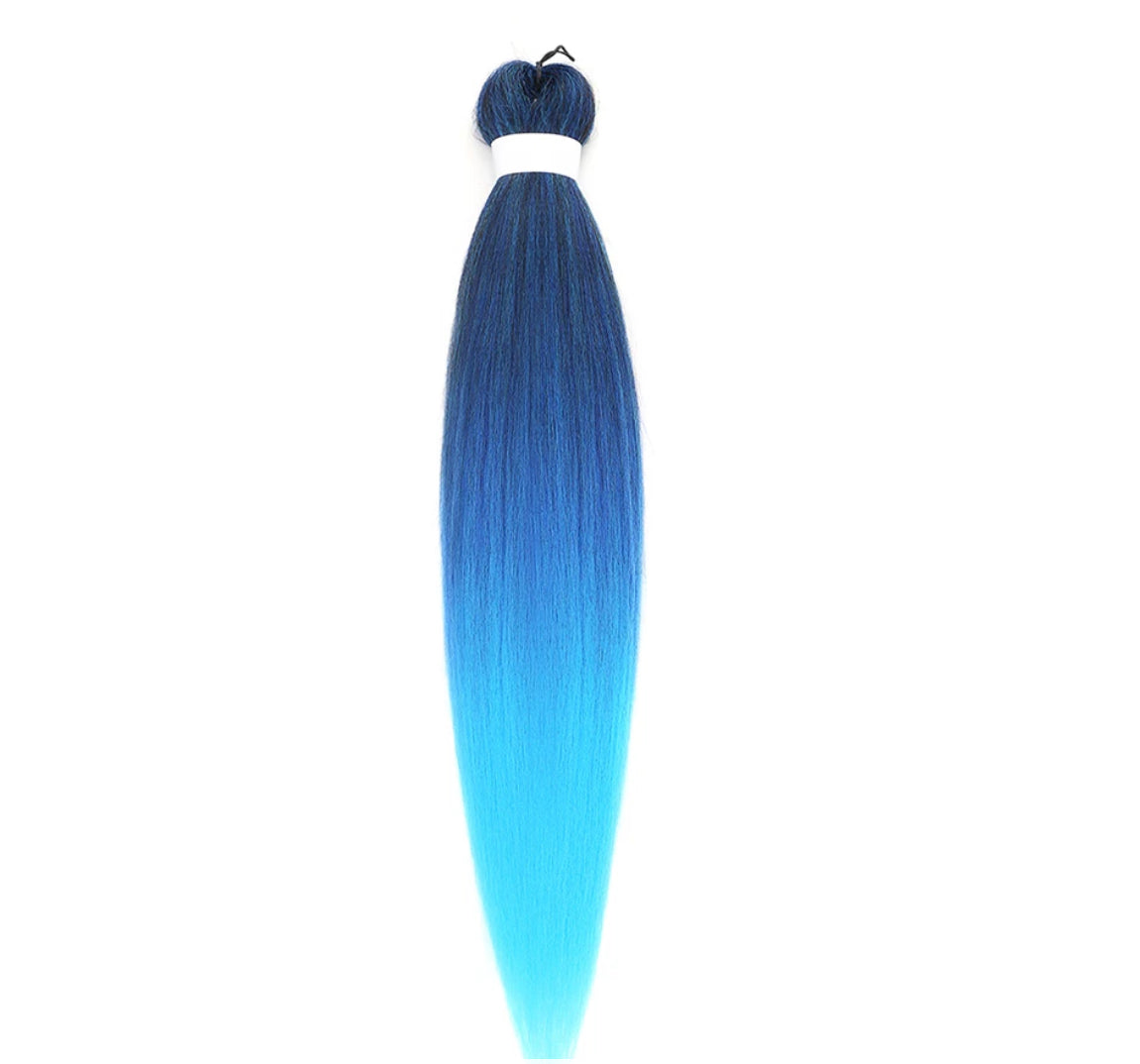 Braiding hair extensions - Best Hair #29 - Ombre: Black / Dark Blue / Light Blue