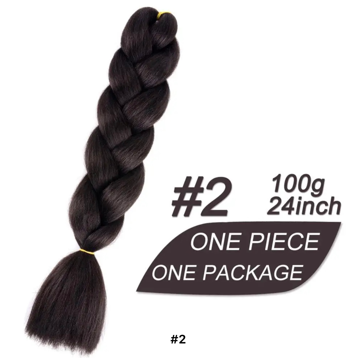 Braiding hair extensions #2 - Coal Black