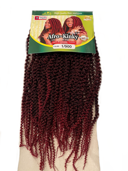 Afro Kinky Crochet Braids - Angels #1/900 - Burgundy