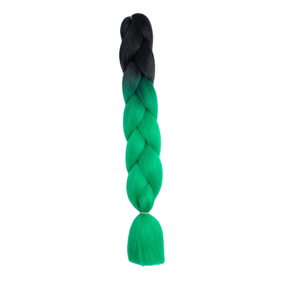 Braiding hair extensions #B15 - Ombre: Black / Green