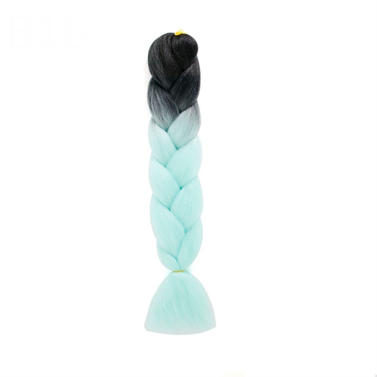 Braiding hair extensions #B13 - Ombre: Black / Baby Blue