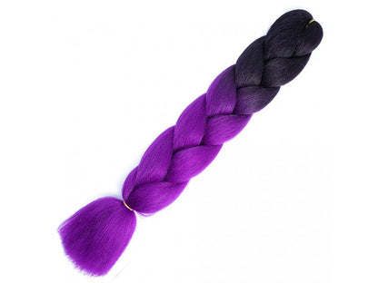 Braiding hair extensions #B26 - Ombre: Black / Purple