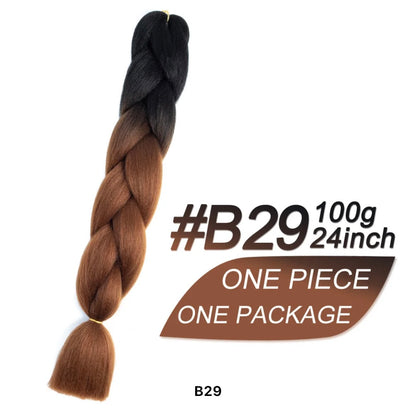 Braiding hair extensions #B29 - Ombre: Black / Brown