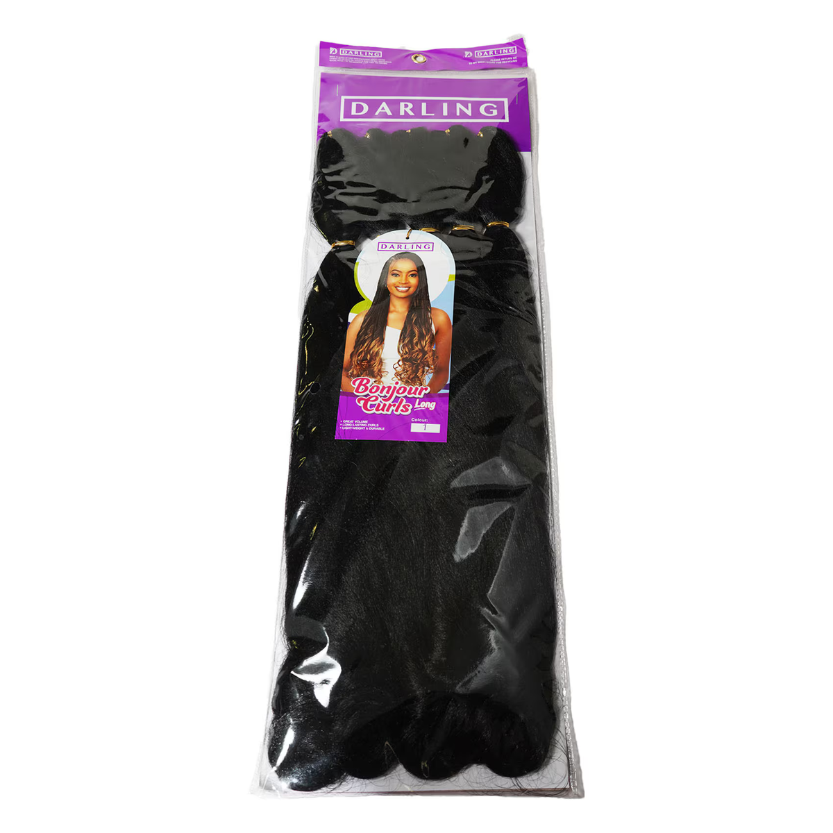Bonjour French Curls Long - Darling #1 - Black