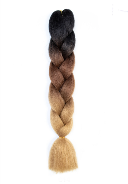 Braiding hair extensions #C14 - Ombre: Black / Dark Brown / Blonde