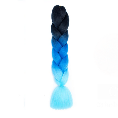 Braiding hair extensions #C9 - Ombre: Black / Blue / Baby Blue