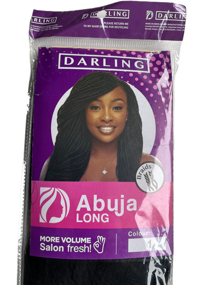 Braiding hair extensions - Darling Abuja Long #1B - Black