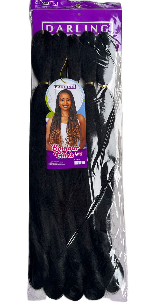 Bonjour French Curls Long - Darling #1 - Black