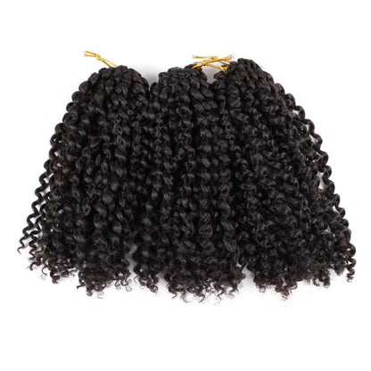 Kinky Curly Marley Bob Crochet Braids #4 - Charcoal Black