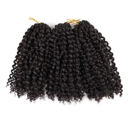 Kinky Curly Marley Bob Crochet Braids #4 - Charcoal Black