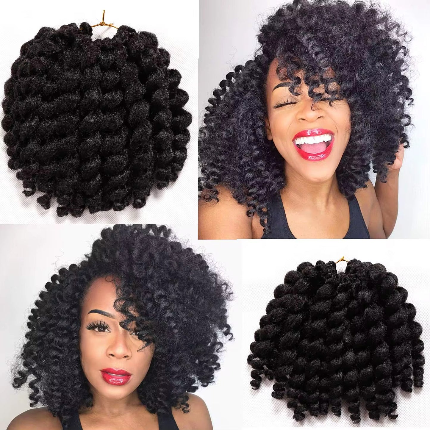 Wand Bouncy Curls Crochet Braids #1B - Black