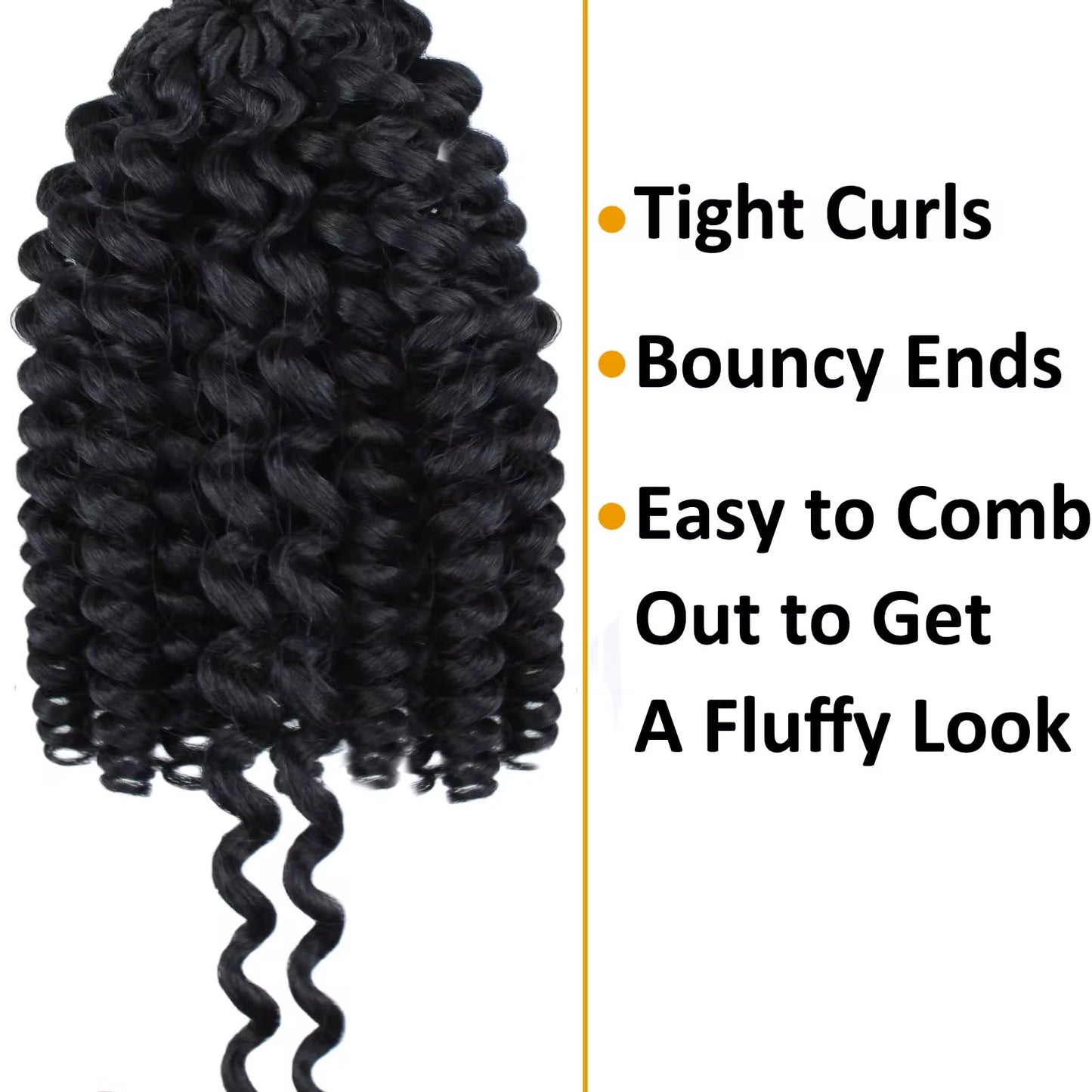 Wand Bouncy Curls Crochet Braids #1B - Black