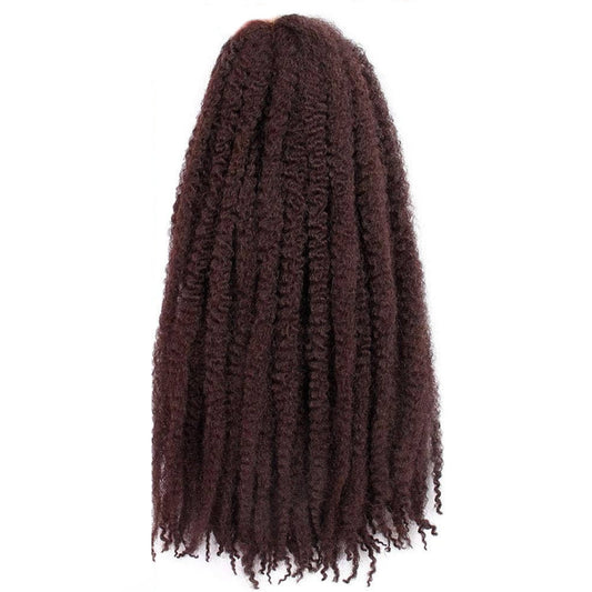 Afro Kinky / Marley Braid Twist Crochet Hair #33 - Brown