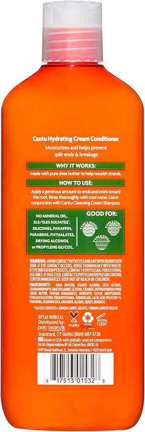 Cantu Sulfate Free Hydrating Cream Conditioner 400ml (13.5oz)