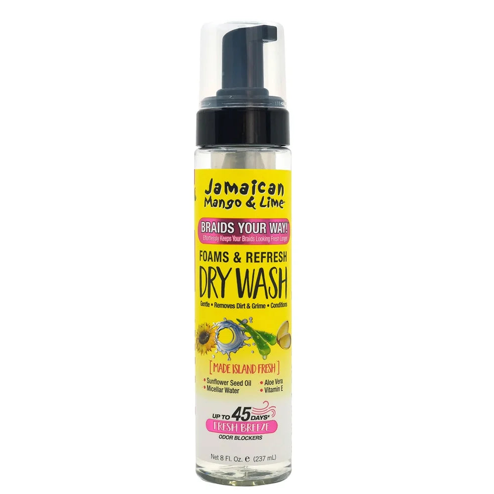 Jamaican Mango & Lime Braids Your Way Foam & Refresh Dry Wash 237ml (8oz)
