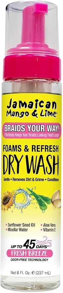 Jamaican Mango & Lime Braids Your Way Foam & Refresh Dry Wash 237ml (8oz)