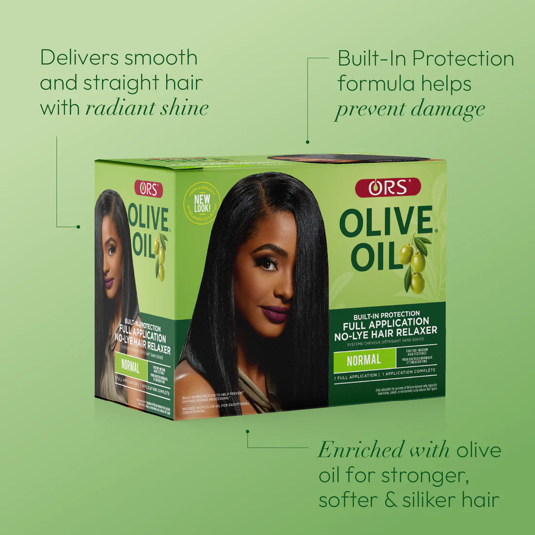 ORS Olive Oil No-Lye Relaxer System Normal Kit 1 Application