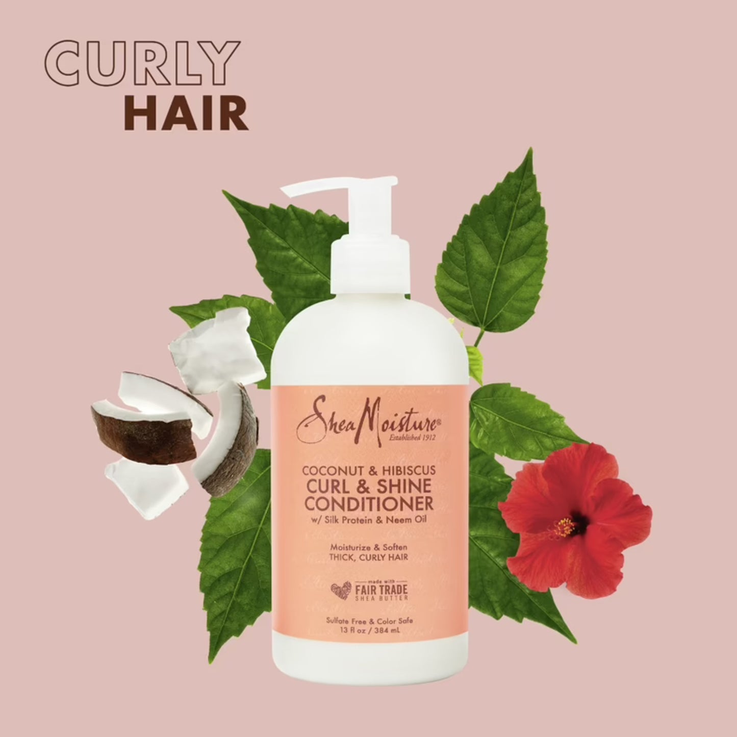 Shea Moisture Curl & Shine Conditioner Coconut & Hibiscus 384ml (13oz)