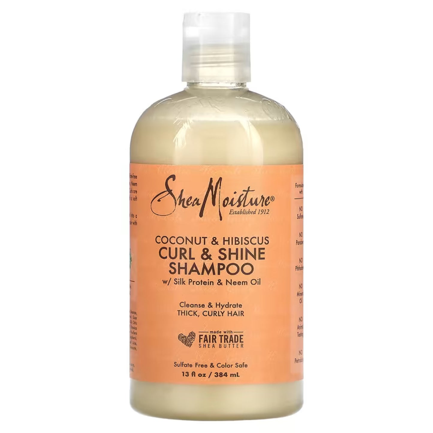 Shea Moisture Curl & Shine Shampoo Coconut & Hibiscus 384ml (13oz)
