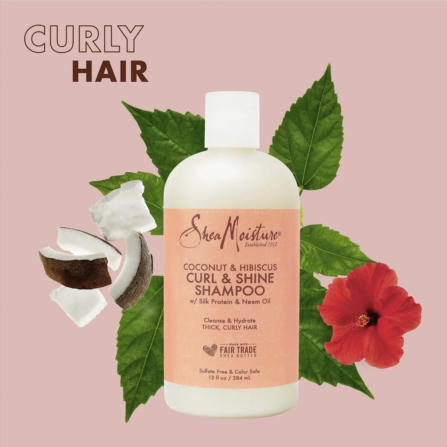 Shea Moisture Curl & Shine Shampoo Coconut & Hibiscus 384ml (13oz)