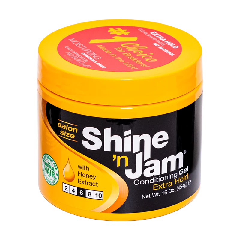 Shine n Jam Conditioning Gel Extra Hold With Honey Extract 454g 16oz shine-n-jam-conditioning-gel-extra-hold-with-honey-extract-454g-16oz