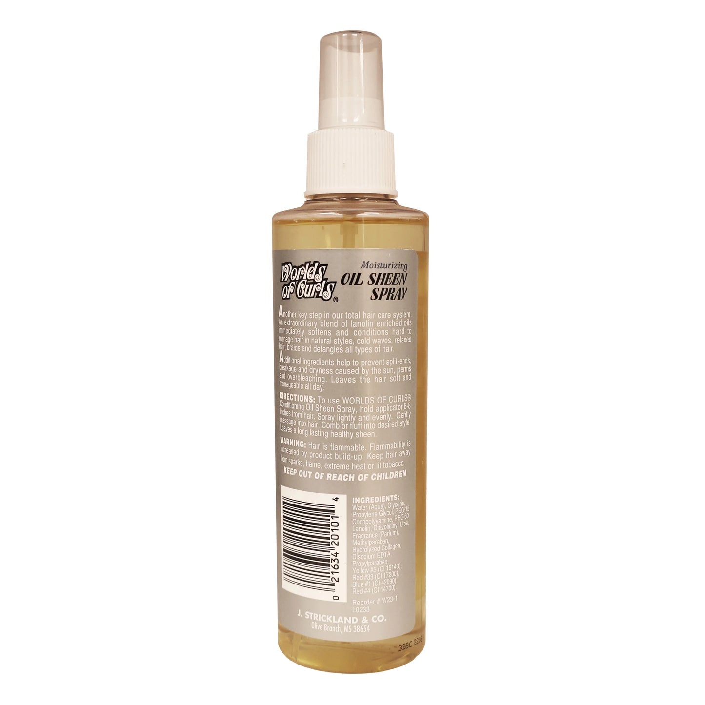 World Of Curls Moisturising Oil Sheen Spray Extra Dry 237ml (8oz)