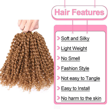 Kinky Curly Marley Bob Crochet Braids #4 - Charcoal Black