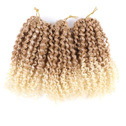 Kinky Curly Marley Bob Crochet Braids #27/613 - Ombre: Blonde / Light Blonde