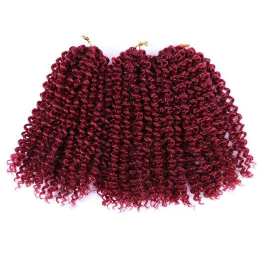 Kinky Curly Marley Bob Crochet Braids #BUG - Burgundy