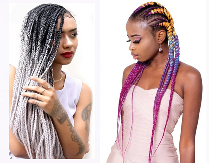 Braiding hair extensions #B26 - Ombre: Black / Purple