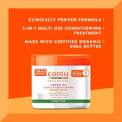 Cantu Argan Oil Leave-In Conditioning Repair Cream 453g (16oz)