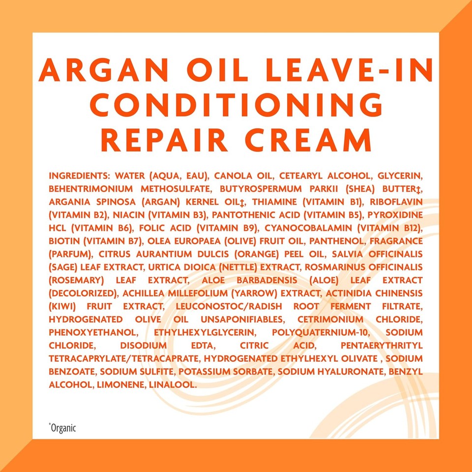 Cantu Argan Oil Leave-In Conditioning Repair Cream 453g (16oz)